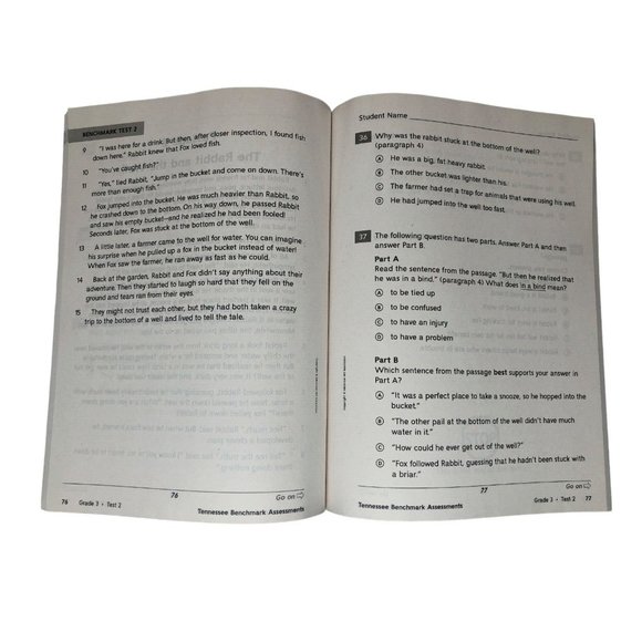 Wonders Tennessee Benchmark Assessments Grade 3 2020 Mcgraw Homeschool Reading - Picture 4 of 6